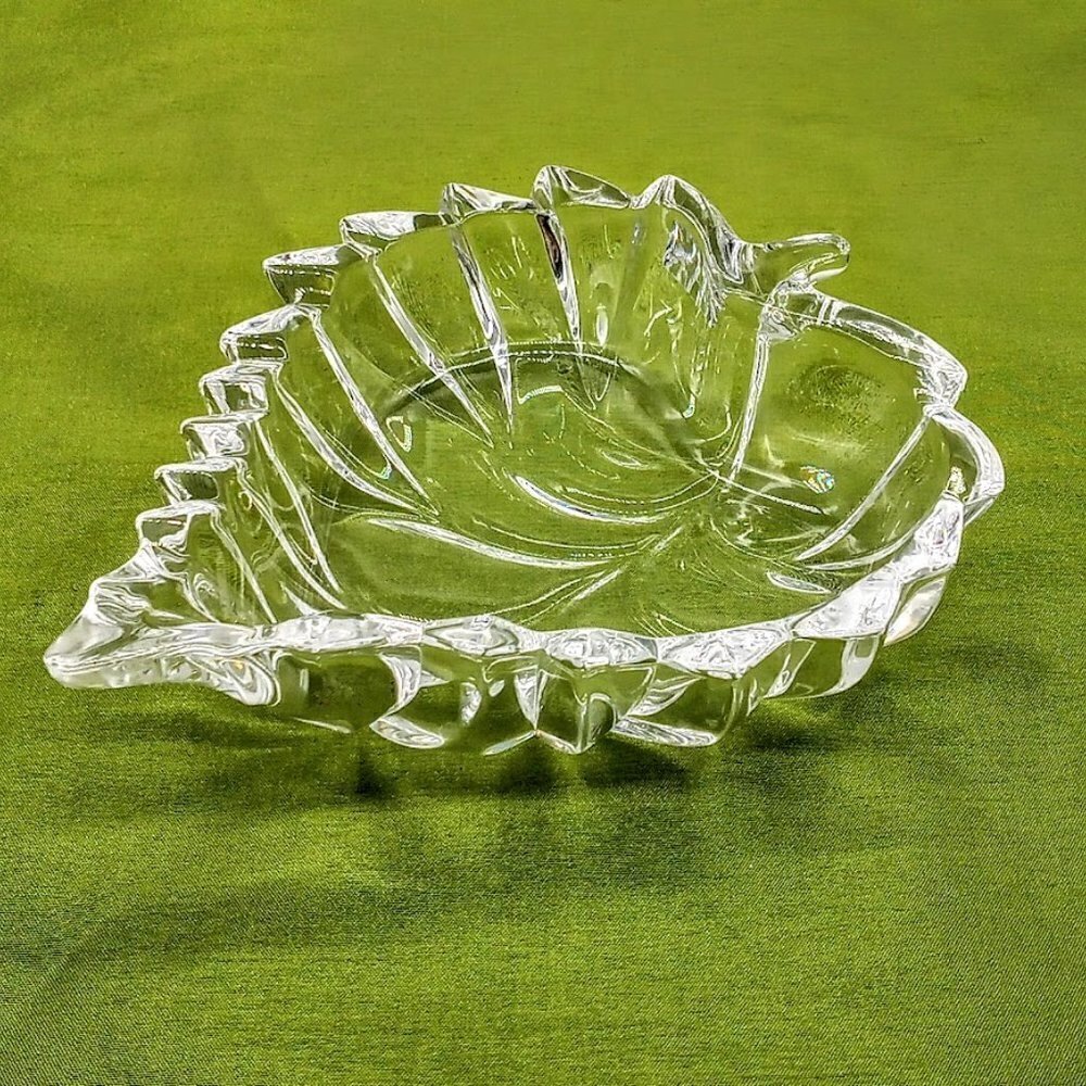 Marquis Waterford Clear Crystal Leaf Dish